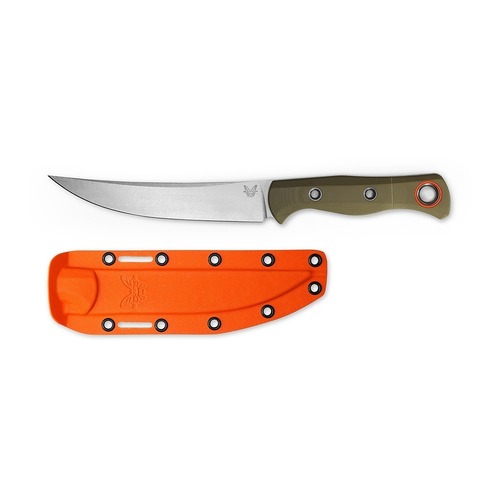 Benchmade 15500-3 Meatcrafter, Premium Fixed Blade, OD G10 B15500-3