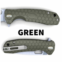 Honey Badger Drop Point Flipper Knife [Colour: Green] [Material: 8Cr13Mov] [Size: Large] YHB1003