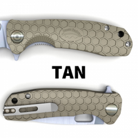 Honey Badger Drop Point Flipper Knife [Colour: Tan] [Material: D2 Steel] [Size: Large] YHB1010