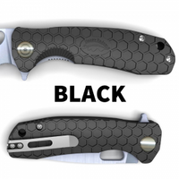 Honey Badger Drop Point Flipper Knife [Colour: Black] [Material: 8Cr13Mov] [Size: Small] YHB1021