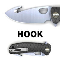 Honey Badger Hook Flipper Knife [Colour: Orange] [Material: 8Cr13Mov] [Size: Large] YHB1256