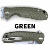 Honey Badger Leaf Flipper Knife [Colour: Green] [Material: 8Cr13Mov] [Size: Large] YHB1290