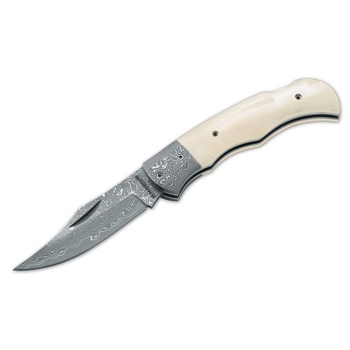 Magnum By Boker Damascus Bone Folding Knife