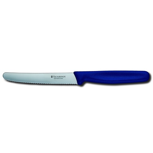 VICTORINOX Tomato and Sausage Knife 11cm Wavy Blue 5.0832