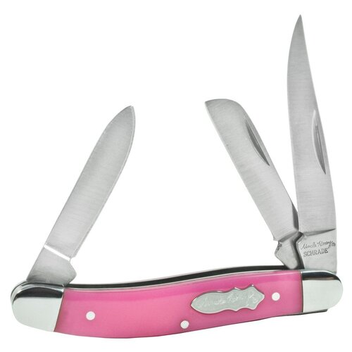 Schrade Uncle Henry Premium Stock Pocket Knife Pink 3 Blades YU897UHP