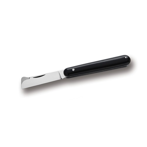 Antonini 5540/N Traditional Grafting Knife Black Handle - Polished Carbon Steel