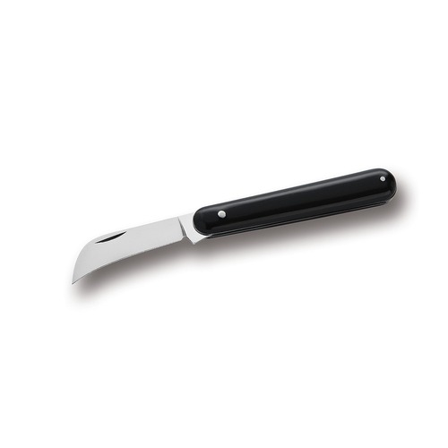 Antonini 5550/N Traditional Pruning Knife Black Handle - Polished Carbon Steel