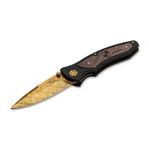 Boker Tirpitz-Damascus Gold Folding Knife