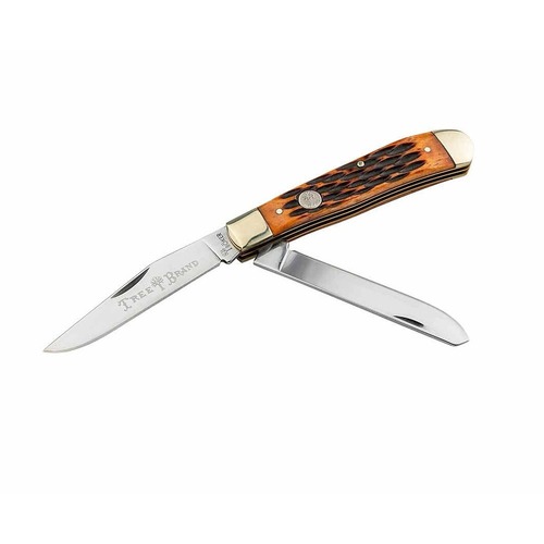 BOKER Traditional Series 2.0 Folding Trapper, Jigged Brown Bone