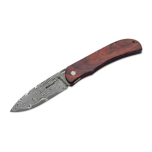 Boker Plus Exskelibur I Cocobolo Damascus Folding Knife