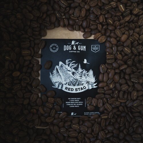 Dog & Gun RED STAG Whole Bean Coffee 225g C01B225