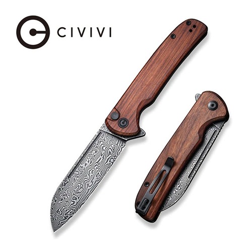 Civivi C20022-Ds1  Chevalier Folding Knife, Damascus