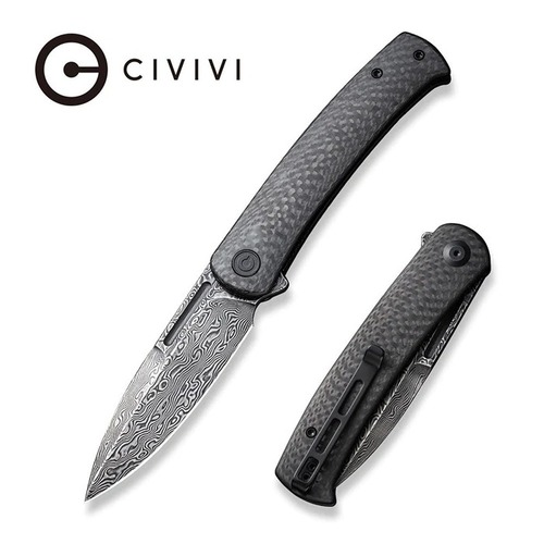 Civivi C21025C-Ds1 Caetus Folding Knife, Damascus