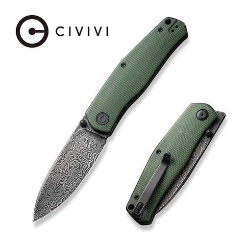 CIVIVI C22007-DS2 Sokoke Folding Knife, Damascus & Micarta