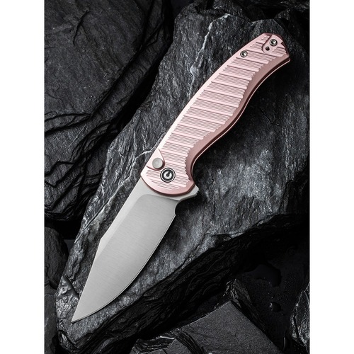 CIVIVI C23040B-3 Stormhowl Folding Knife, Milled Pink Aluminum