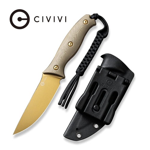 CIVIVI C23041-2 Stormridge Fixed Blade Knife, Tan G10