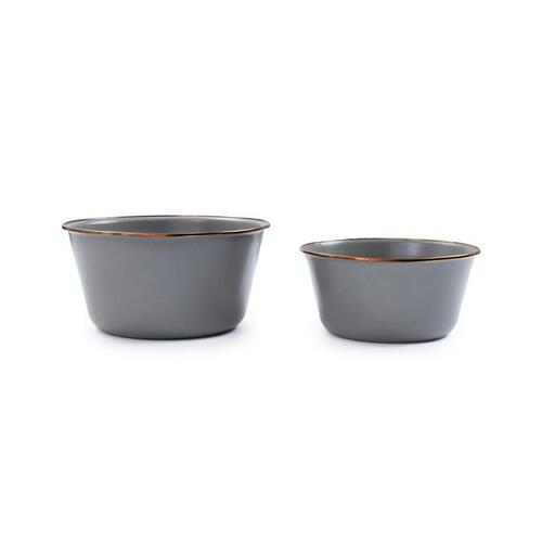 Barebones Enamel Mixing Bowls Slate Grey (Set of 2) CKW-378