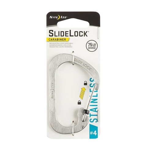 Nite Ize SlideLock Carabiner Stainless #4 CSL4-11-R6