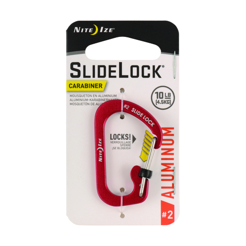 Nite Ize SlideLock Carabiner Aluminium #2 Red CSLA2-10-R6