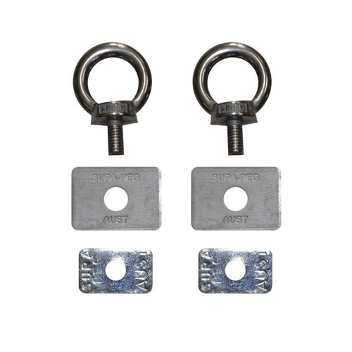 SUPAPEG Eye Bolts S/S For Roof Racks X 2