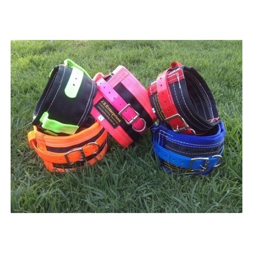 PIG DOG RIP COLLAR (READY MADE) M (MED) WITH NEW HARNESS WEBBING PARA ARAMID [Colour: Pink]