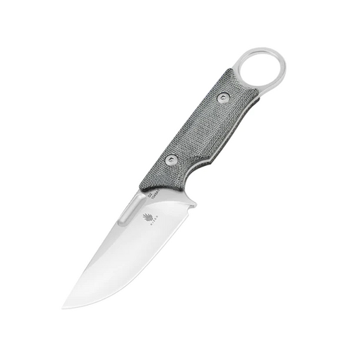 Kizer K1048A1 Cabox Fixed Blade Knife, Black Micarta