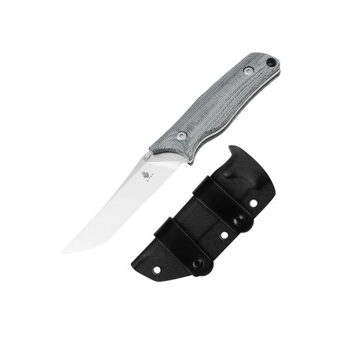 Kizer K1049A1  Elgon Fixed Blade, Tanto D2, Black Micarta