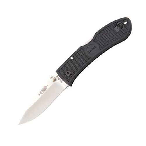 KA-BAR 4072 Mini Dozier Folding Hunter 2-1/4″ Satin Plain Blade, Black