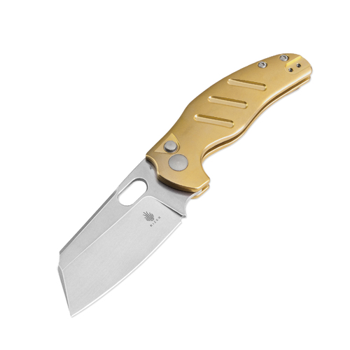 Kizer KV4488BC2 Sheepdog C01C Folding Knife, Brass, New 2024