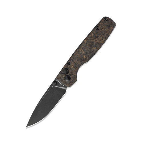 Kizer Ki3605A2 Original Button Lock Folding Knife, Fatcarbon 