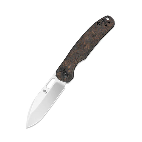 Kizer Ki3606A1 Hic-Cup Button Lock Folding Knife, Fatcarbon