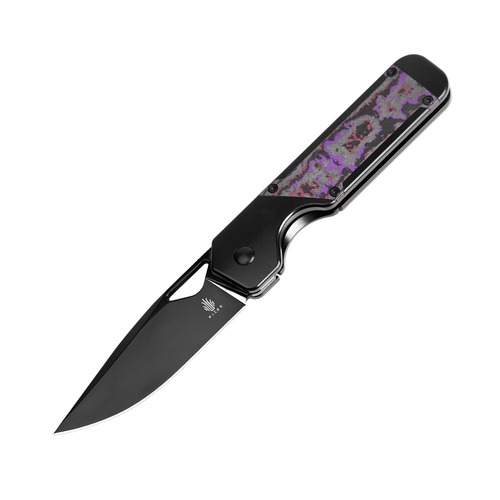 KIZER Ki3634A2 Militaw Folding Knife, Front Flipper, Ti & FatCarbon