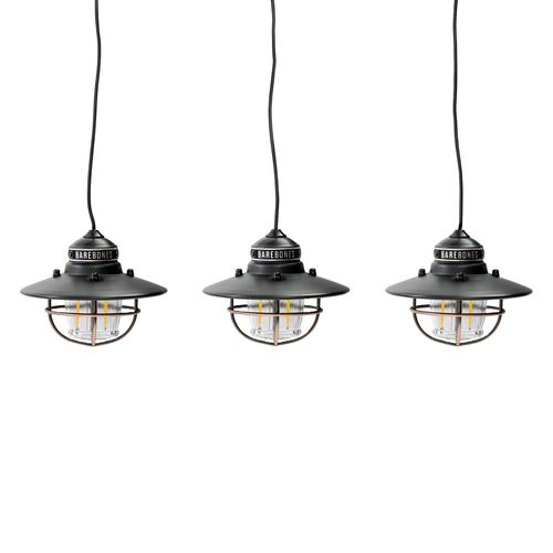 Barebones edison pendant string lights antique bronze