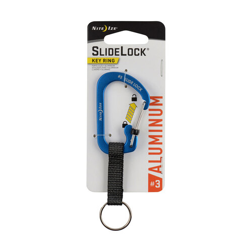 Nite Ize SlideLock Key Ring Aluminium Blue