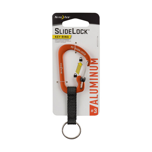 Nite Ize SlideLock Key Ring Aluminium Orange