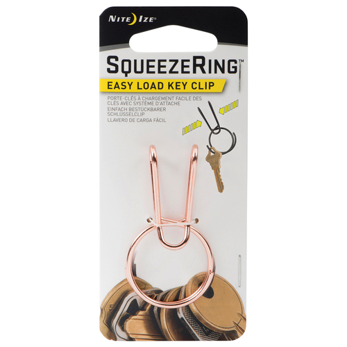 Nite Ize SqueezeRing Easy Load Key Clip Copper