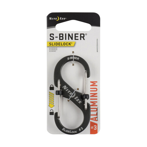 Nite Ize S-Biner SlideLock Aluminium #3 Charcoal