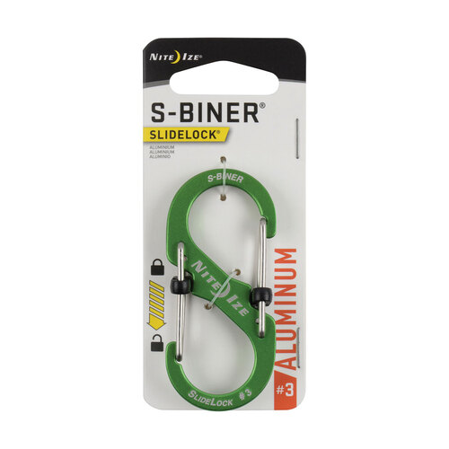 Nite Ize S-Biner SlideLock Aluminium #3 Lime