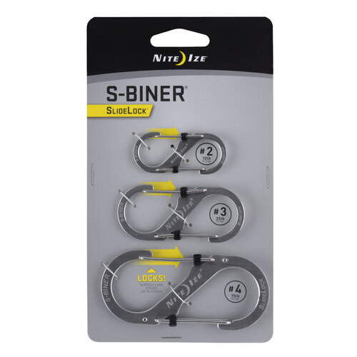 Nite Ize S-Biner SlideLock 3 Pack Stainless