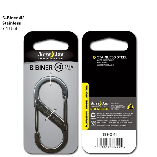 Nite Ize S-Biner Steel # 3 Stainless