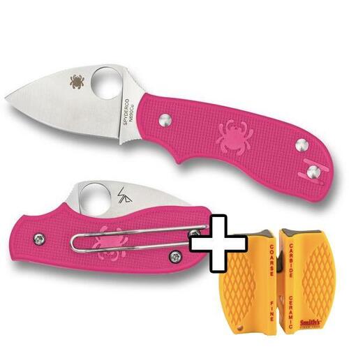 SPYDERCO Squeak Lightweight Pink SLIPIT Plain Blade YSC154PPN