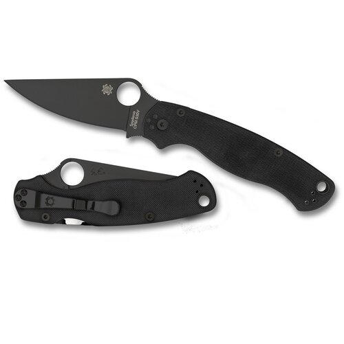 SPYDERCO Para Military 2 G-10 Black Plain Black Blade YSC81GPBK2